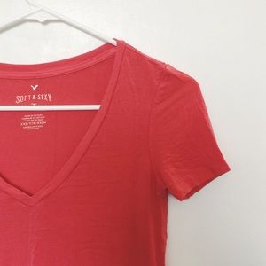 Soft and sexy red v-neck too from American Eagle